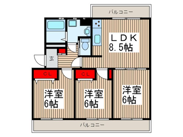 オリーブガーデンの物件間取画像